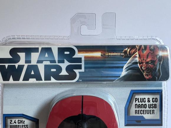 NEW In Box JAZWARES STAR WARS DARTH VADER WIRELESS OPTICAL USB MOUSE RARE 2012 - Picture 3 of 11